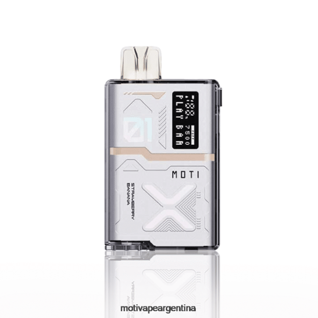 MOTI Play Bar 7500 vaporizadores desechables (5%, 7500 inhalaciones) Fresa plátano 464B55 - Moti Vape Near Me