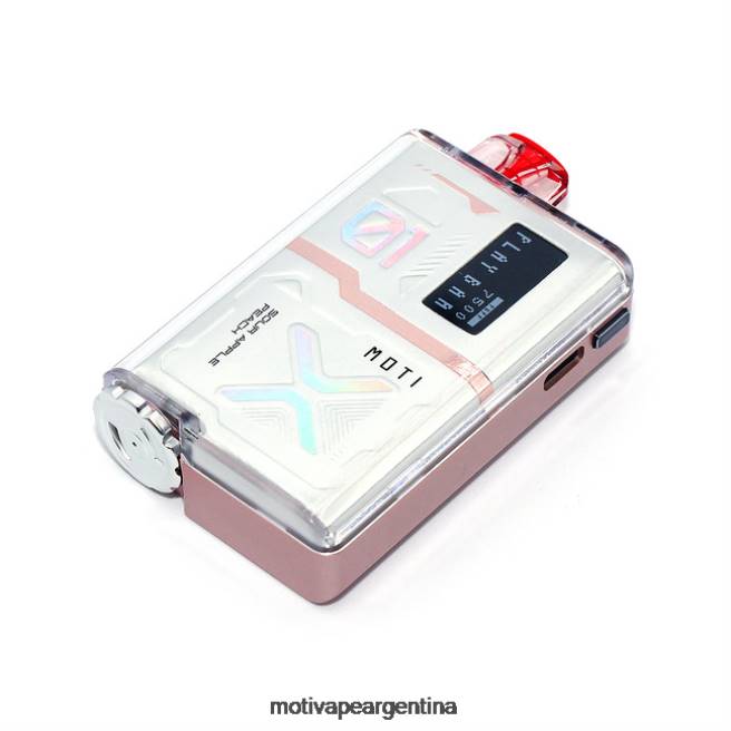 MOTI Play Bar 7500 vaporizadores desechables (5%, 7500 inhalaciones) melocotón de manzana agria 464B56 - Moti Vape Kit Argentina