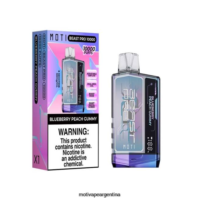 MOTI Beast Pro vaporizador desechable (5%, 10000 inhalaciones) Gomitas de durazno y arándanos 464B39 - Moti Vape Buenos Aires