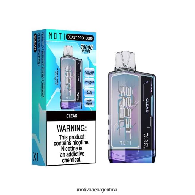 MOTI Beast Pro vaporizador desechable (5%, 10000 inhalaciones) claro 464B41 - Vaper Moti Precio
