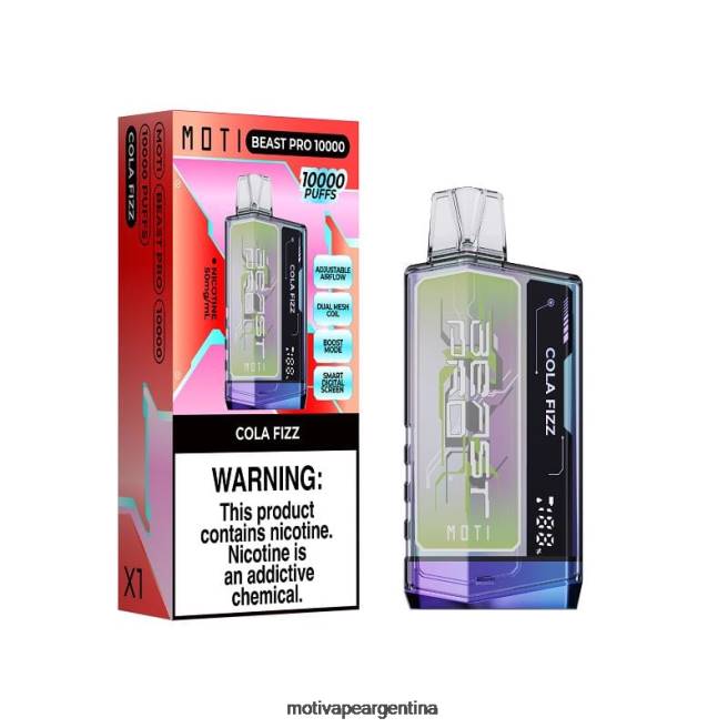 MOTI Beast Pro vaporizador desechable (5%, 10000 inhalaciones) gaseosa de cola 464B42 - Moti Vape Amazon