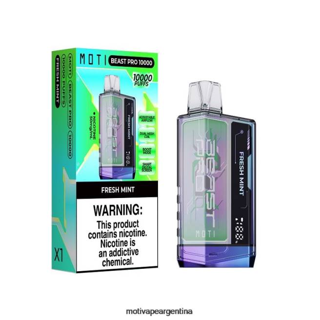 MOTI Beast Pro vaporizador desechable (5%, 10000 inhalaciones) menta fresca 464B44 - Moti Vape Precio
