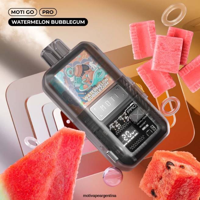 MOTI Go Pro vaporizador desechable (5%, 12000 inhalaciones) chicle de sandía 464B23 - Moti Vape Recargable Argentina