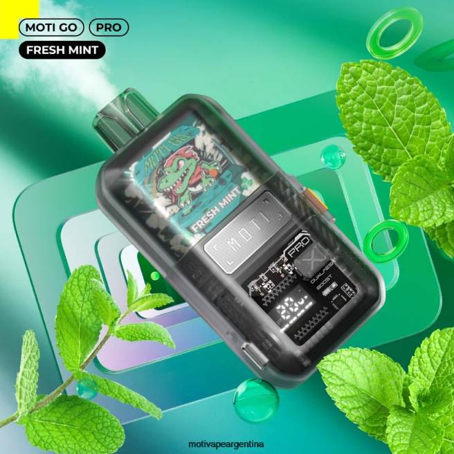 MOTI Go Pro vaporizador desechable (5%, 12000 inhalaciones) menta fresca 464B16 - Moti Vape Kit Argentina