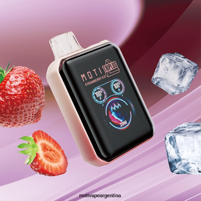 MOTI Triplus Vape desechable de 20k (5%, 20000 inhalaciones) hielo de fresa 464B9 - Moti Vape Buenos Aires