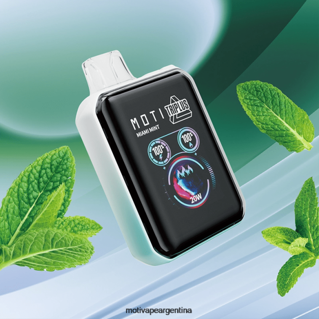 MOTI Triplus Vape desechable de 20k (5%, 20000 inhalaciones) menta de miami 464B5 - Moti Vape Near Me