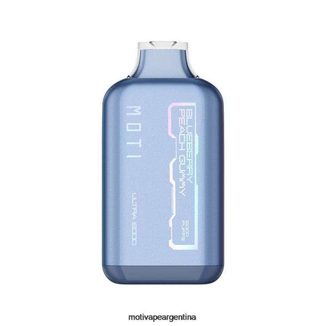 MOTI Ultra vaporizador desechable (5%, 6000 inhalaciones) Gomitas de durazno y arándanos 464B28 - Moti Vape Argentina