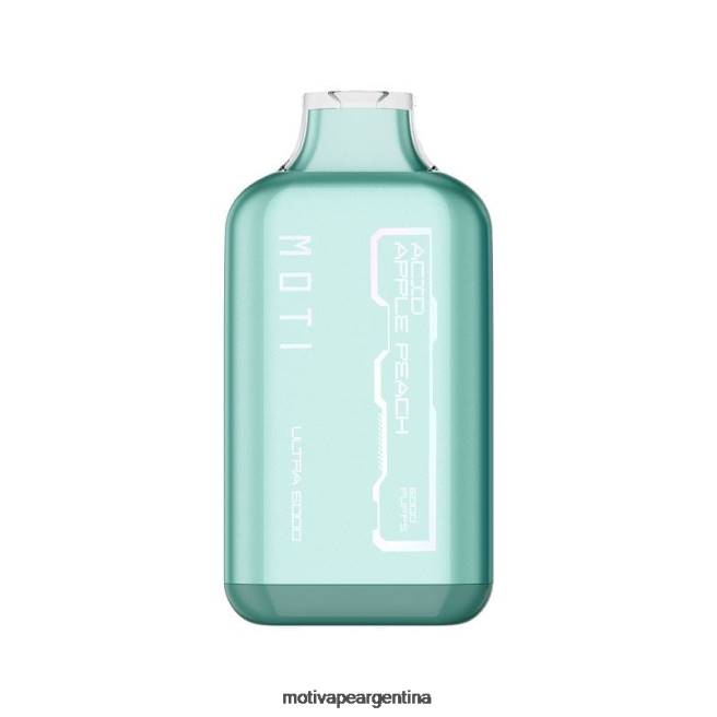 MOTI Ultra vaporizador desechable (5%, 6000 inhalaciones) durazno manzana verde 464B31 - Vaper Moti Precio