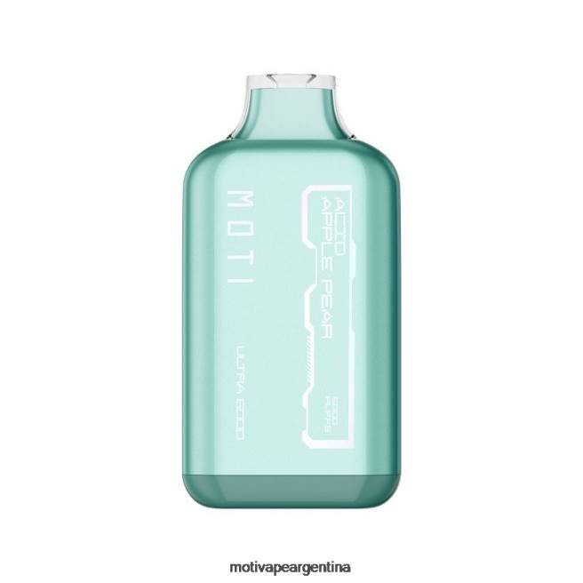 MOTI Ultra vaporizador desechable (5%, 6000 inhalaciones) pera manzana verde 464B32 - Moti Vape Amazon